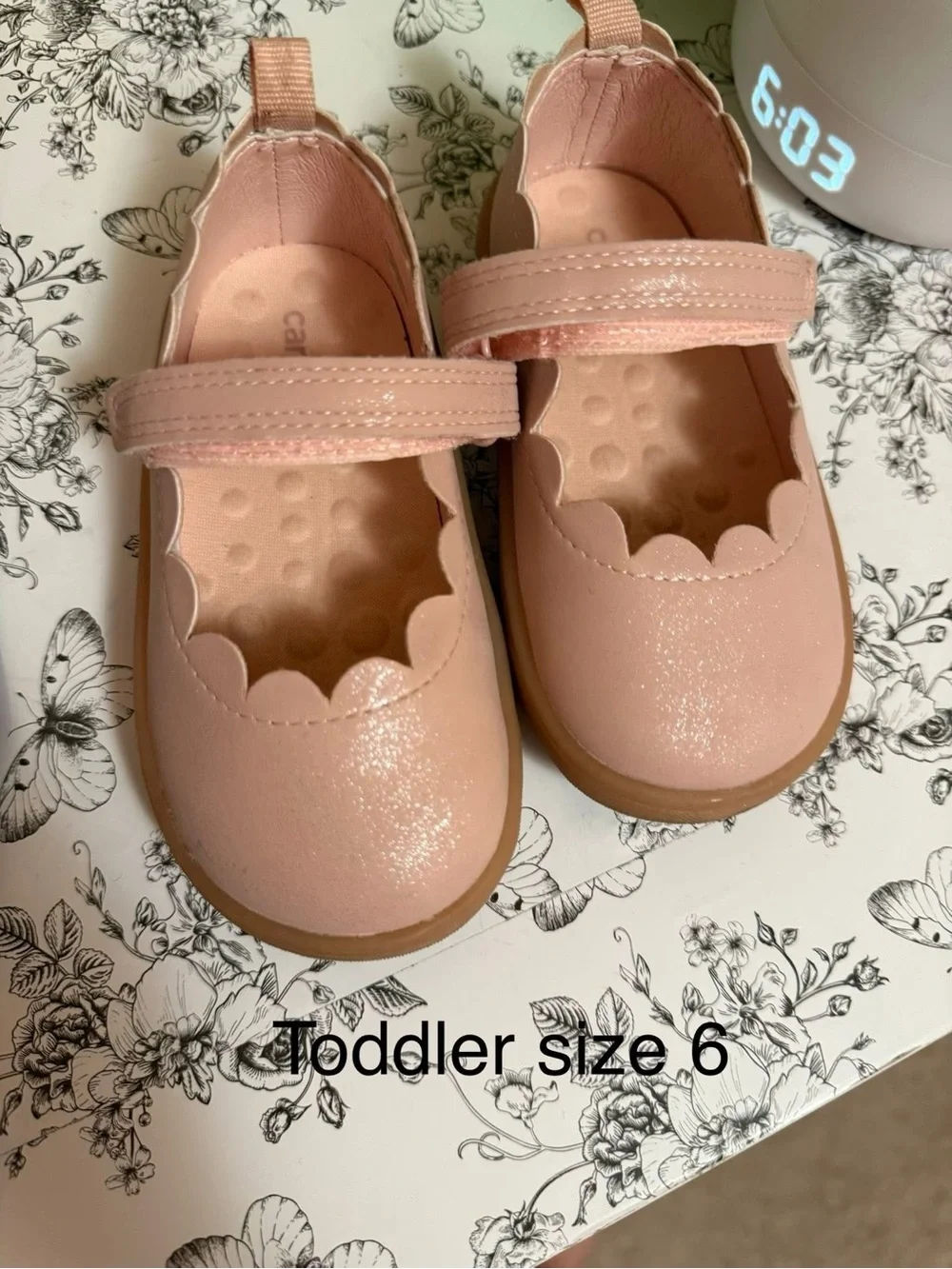 Carter's Sparkle Scallop Mary Jane Shoes - Light Pink